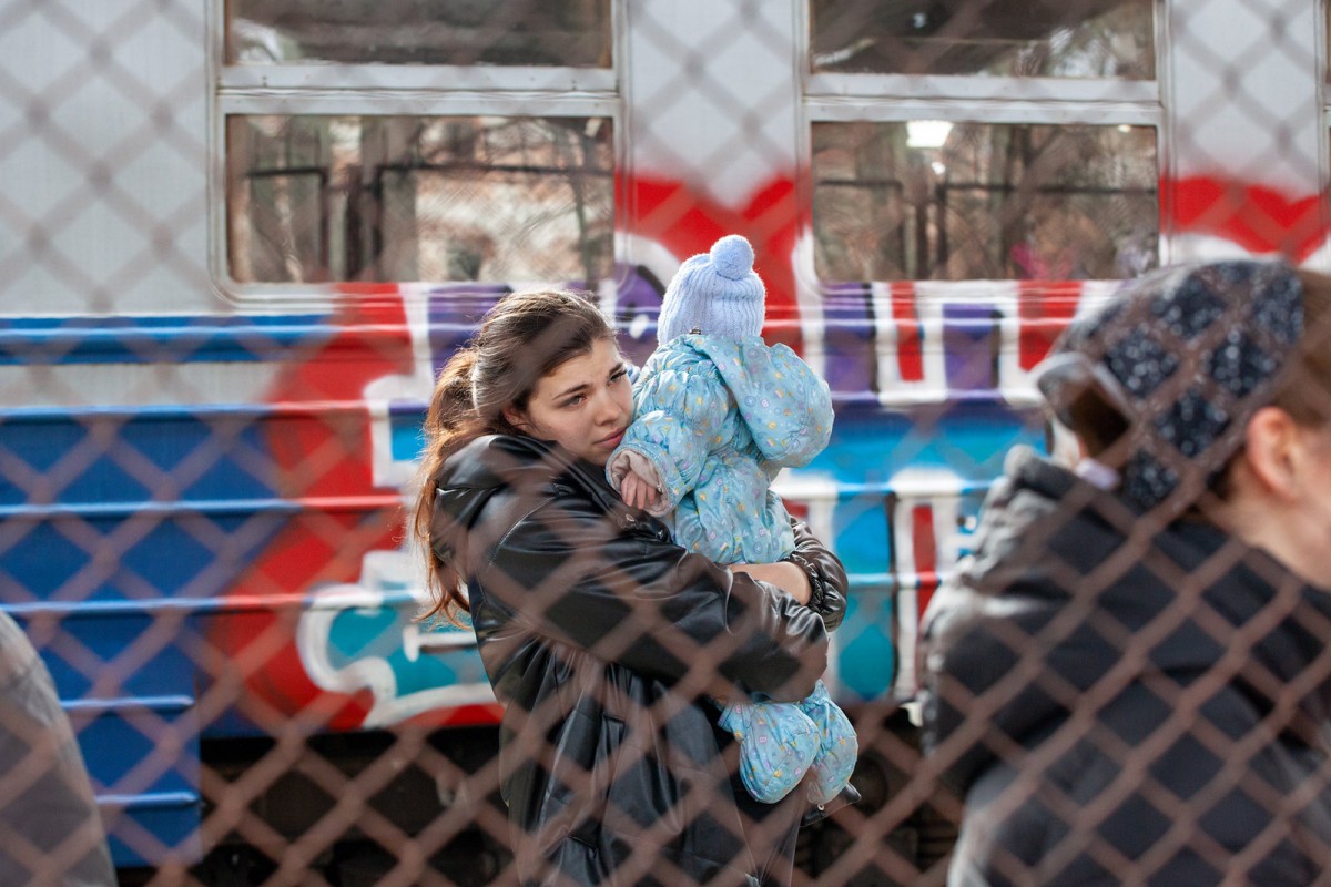 Persones refugiades a la frontera entre Polònia i Ucraïna