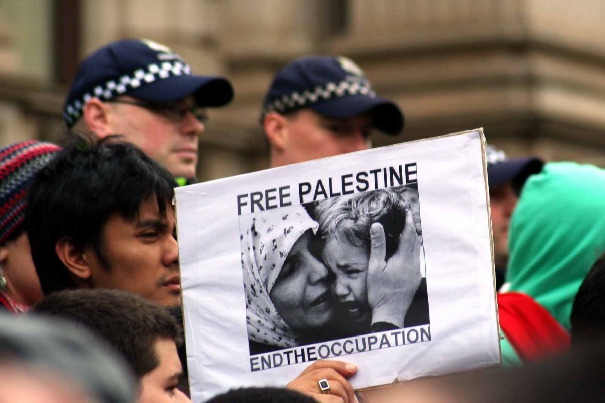 Protesta contra l'ocupació israeliana de Palestina