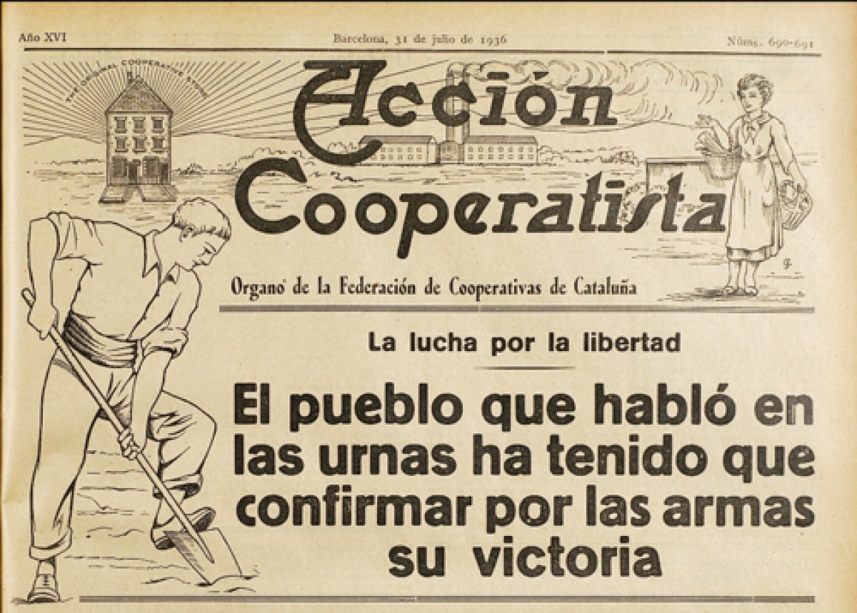 Portada d'Acción Cooperatista del 31 de juliol del 1936