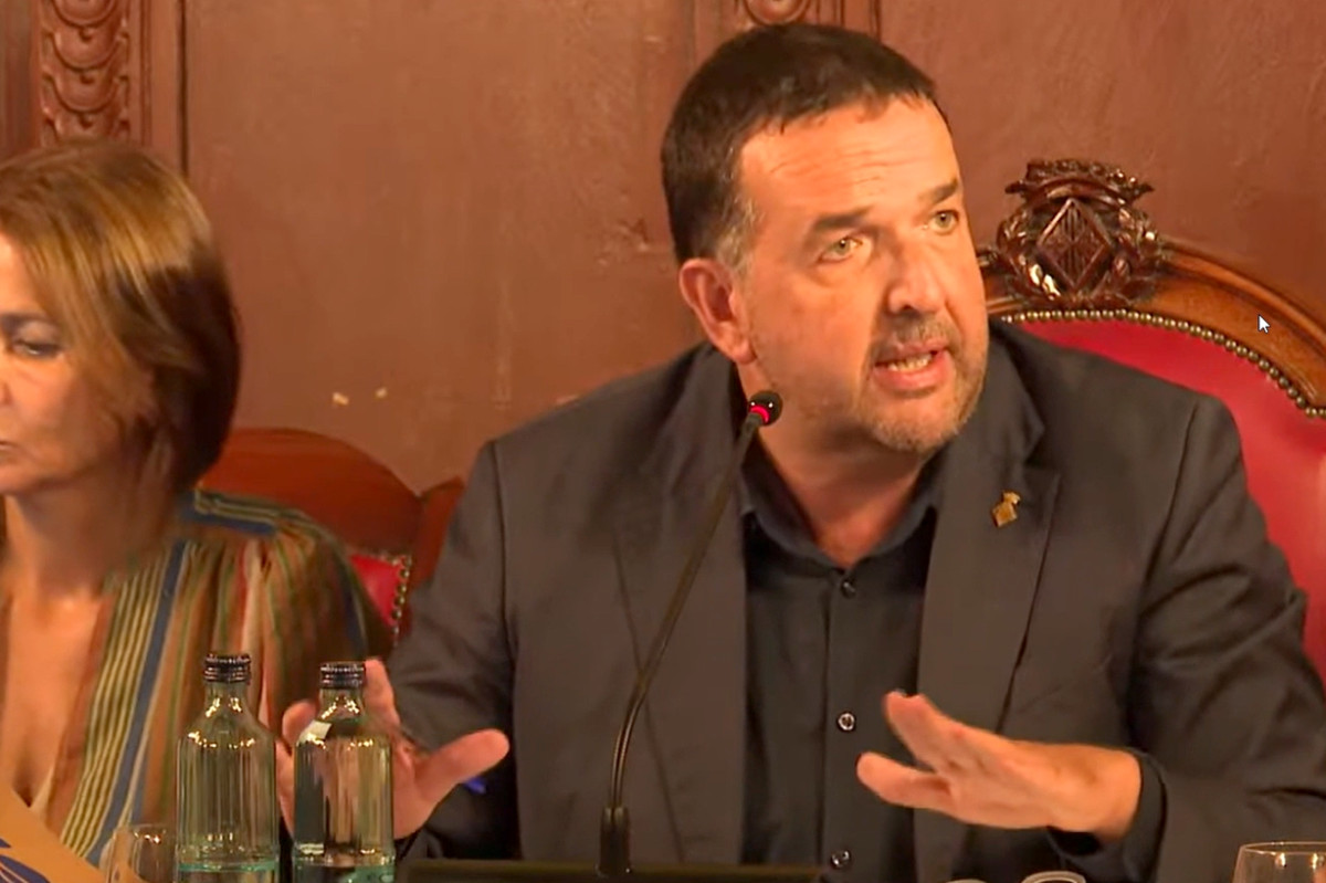 Albert Castells, durant la seva intervenció al debat sobre el Consorci Hospitalari al ple de dilluns