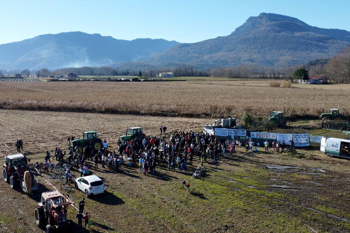 Les mobilitzacions a la Garrotxa contra la nova carretera han tingut el suport de la pagesia de la comarca