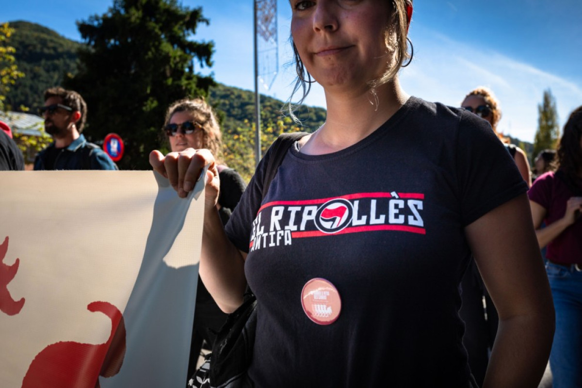 Manifestació antifeixista a Ripoll