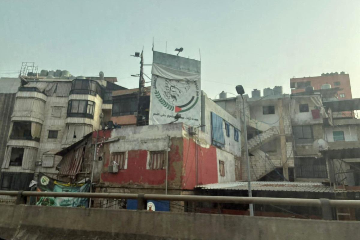 Edificis davant del pont Imad Moughniye de Beirut destrossats en múltiples bombardejos israelians