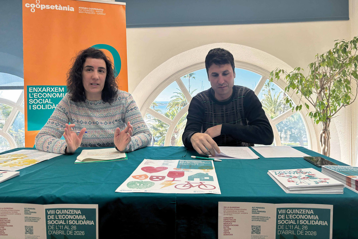 Un moment de la presentació de la Quinzena de l'ESS del Penedès