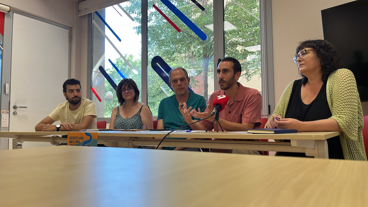 Un moment de la roda de premsa de la Xarxa de Facilitació Digital de Vic