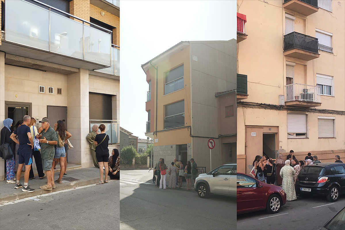 Imatges dels tres desnonaments que hi hagut a Manlleu entre aquest dimarts i dimecres