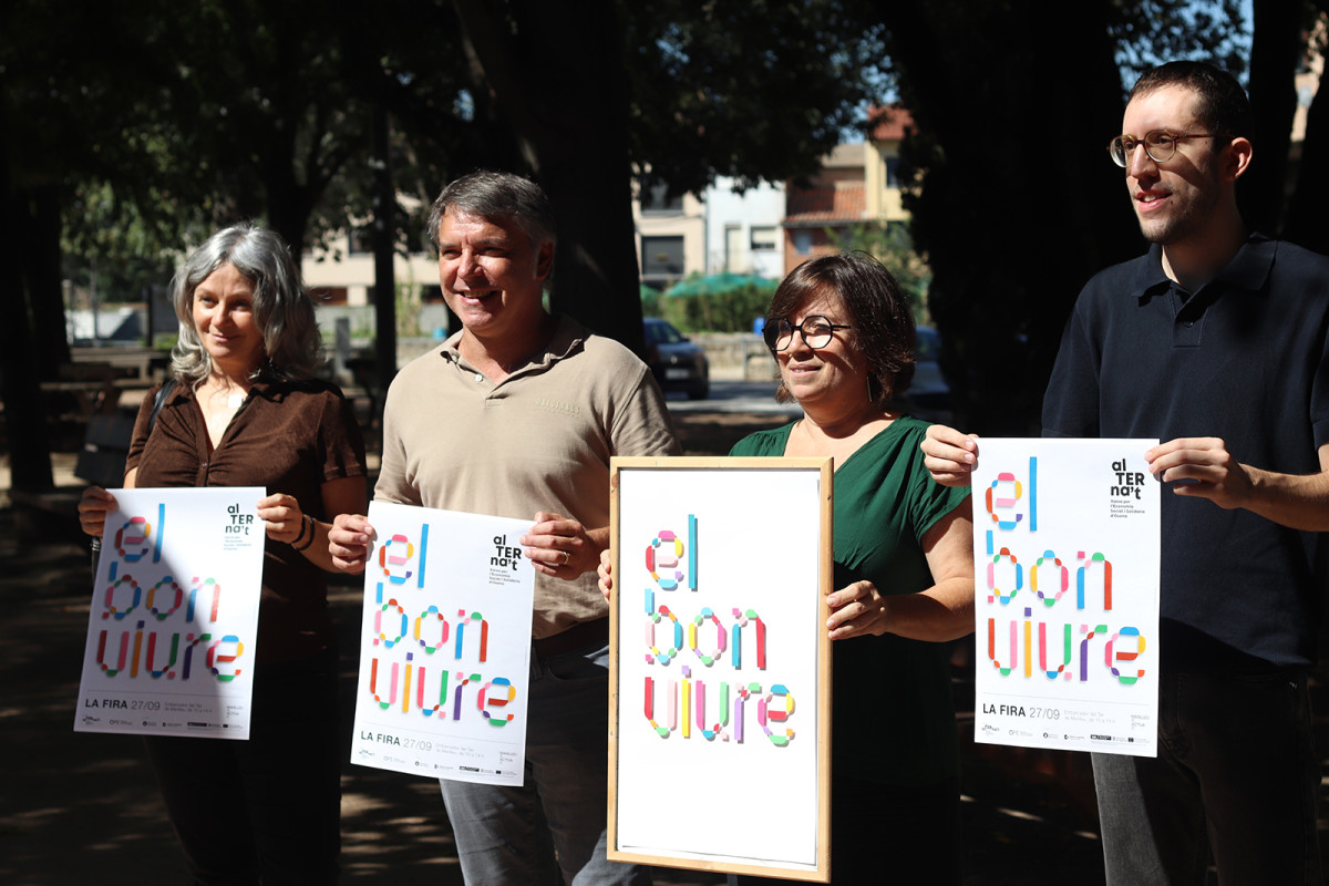 Imma Muñoz, Pere Puig, Anna Arisa i Pol Rifà, a la presentació de la fira alTERna't 2026